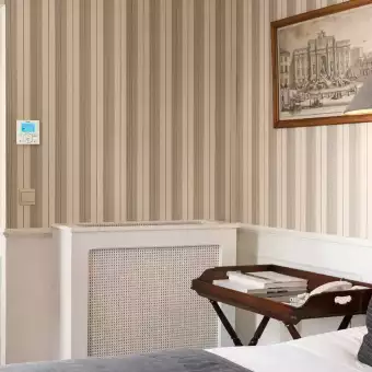 Discreet indoor unit built into the wall - for efficient heating, cooling and hidden installation