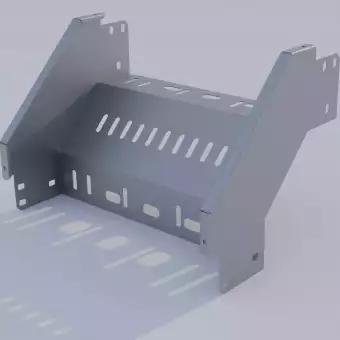 Vertical angle 90° with bolted connection - descending, perforated