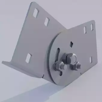 Hinged connector for cable grill
