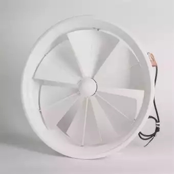 Circular diffusers with adjustable fins by electric actuator СТ-E